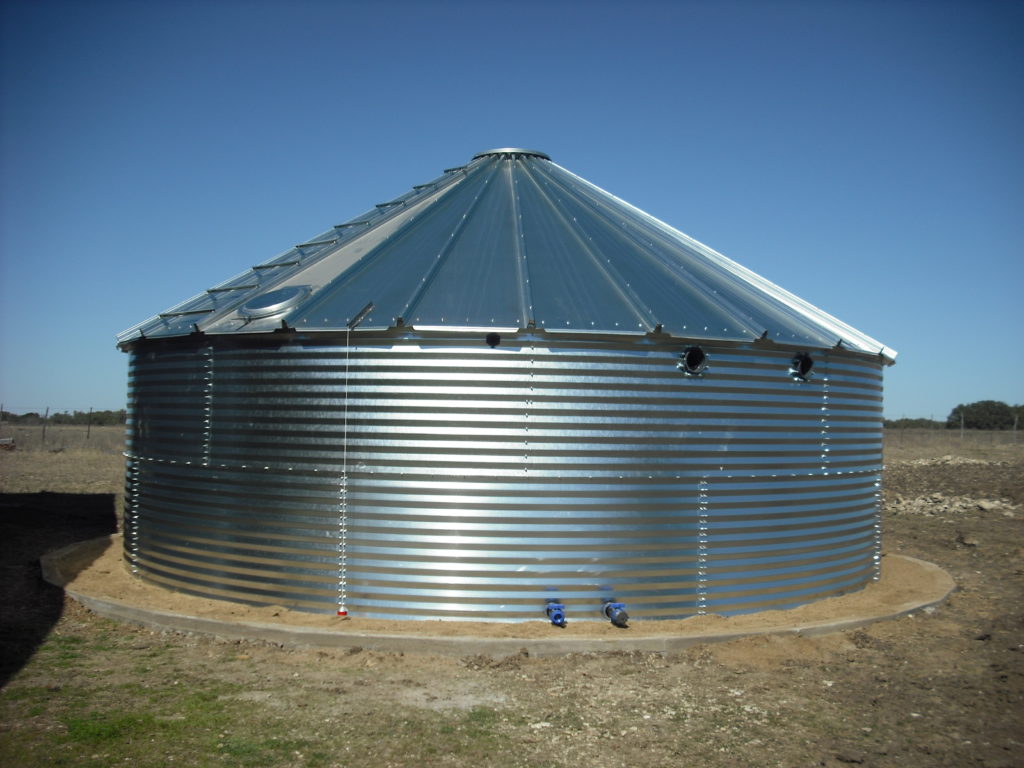 30,000 Gallon Corrugated Metal Liner Tank - Capitol Water Tanks