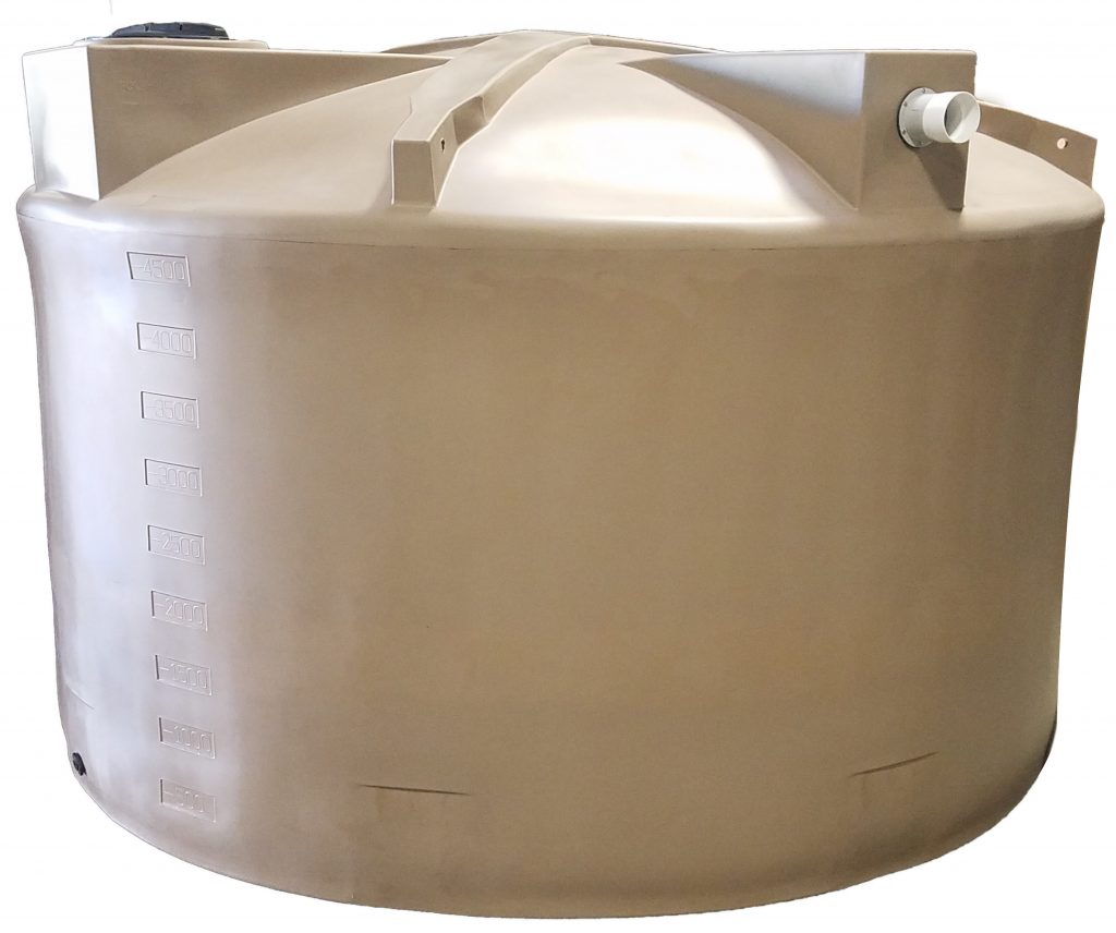 5000 Gallon Plastic Short Rainwater Harvesting Tank - Capitol Water Tanks